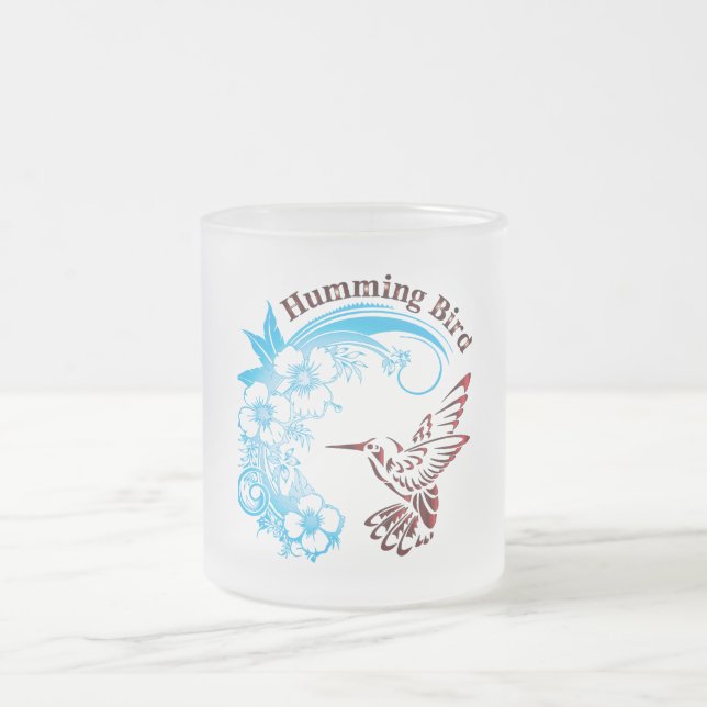 Humming Bird Glass Mug (Center)