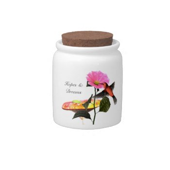 Humming Bird Hopes And Dreams Jar by RenderlyYours at Zazzle