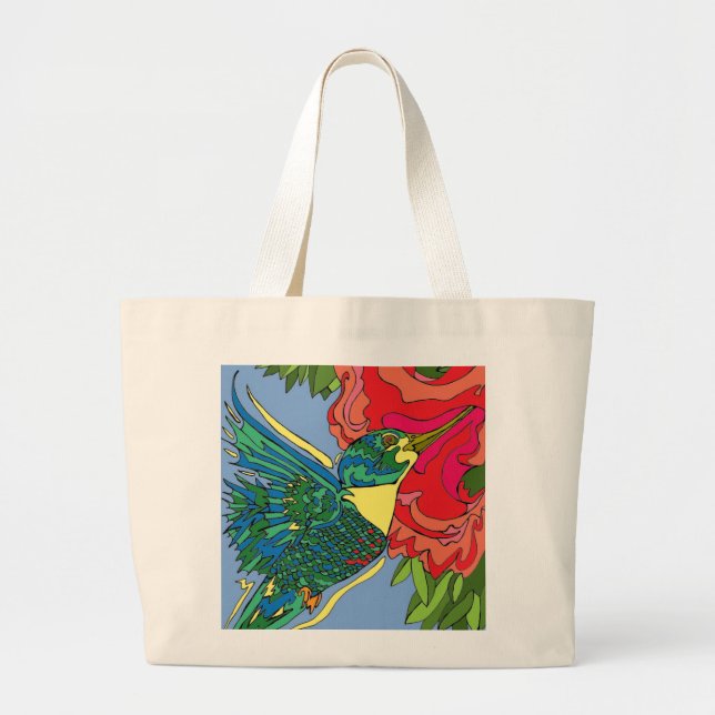 Humming bird large tote bag (Front)