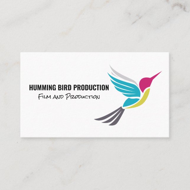 Humming Bird Logo Business Card (Front)