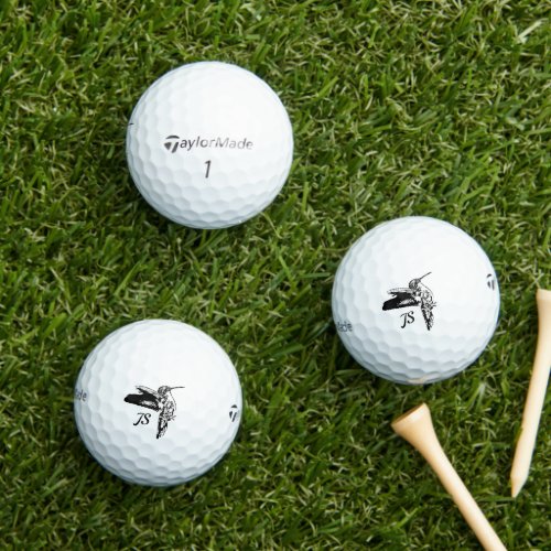 Humming Bird Monogram  Golf Balls