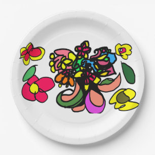 Humming bird relax spring paper plates