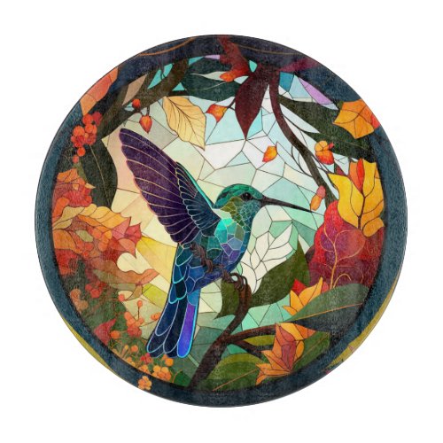 Humming Bird Stained Glass Cutting Board