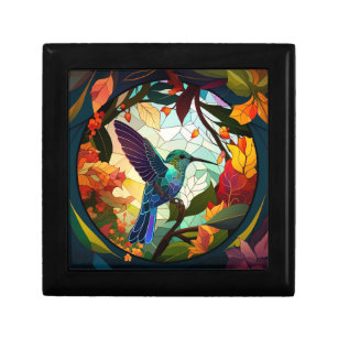 Humming Bird Stained Glass Gift Box