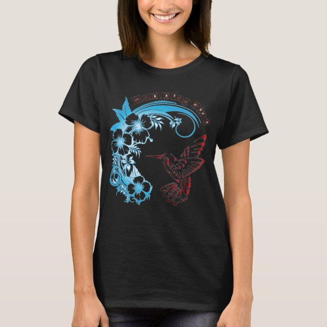 Humming Bird Women Black Shirt (Front)
