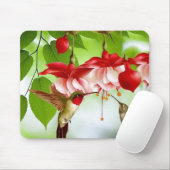 Humming Birds and Flowers Mouse Pad (With Mouse)