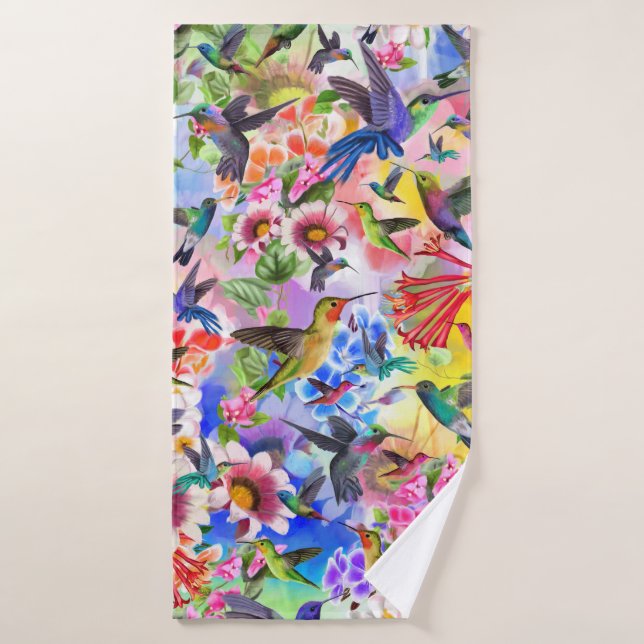 Humming Birds Bath Towel (Bath Towel)