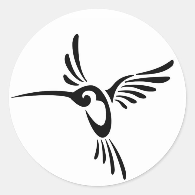 Humming Birds Classic Round Sticker (Front)