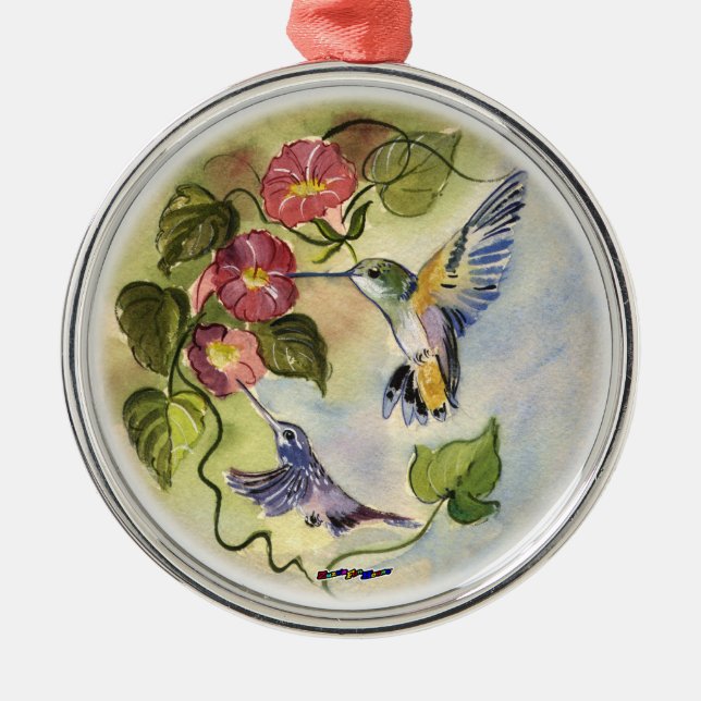 Humming Birds Metal Ornament (Front)