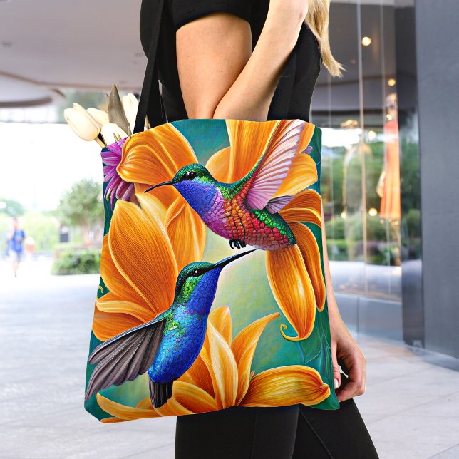 Humming Birds on Orange Blossoms  Tote Bag (Creator Uploaded)