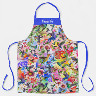 Humming Birds with Flowers Gardening Apron
