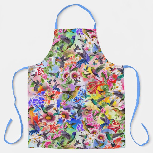 Humming Birds with Flowers Gardening Apron (Front)