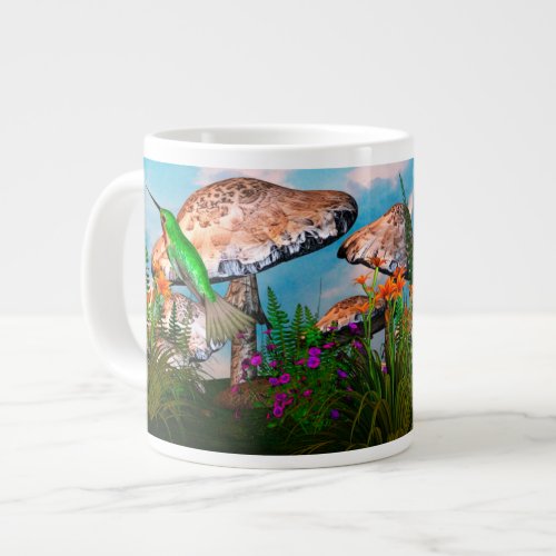 Humming Hideaway Nature Fantasy Large Coffee Mug