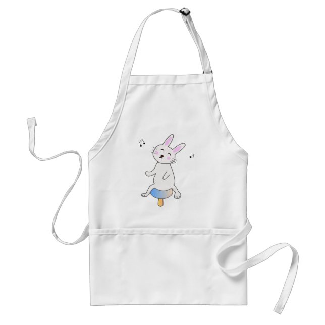 Humming Rabbit Adult Apron (Front)