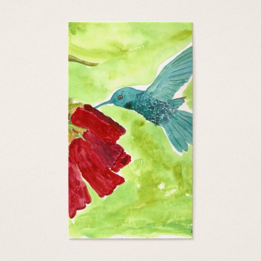 Customizable hummingbird business card