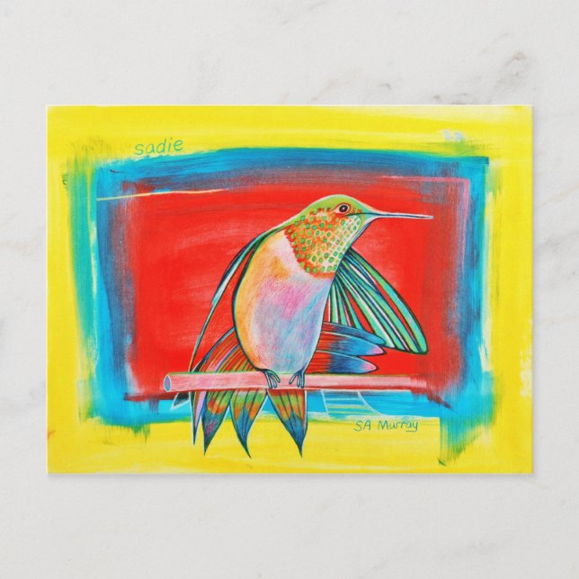 HUMMINGBIRD  ©2010 SylviART™ Postcard (Front)