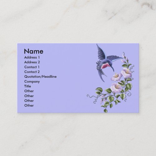 Hummingbird 2 Business Cards
