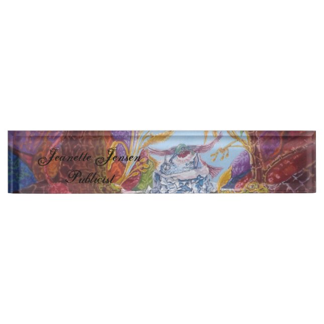 Hummingbird(2) Desk Name Plate (Front)