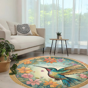 Hummingbird 5' Round Area Rug