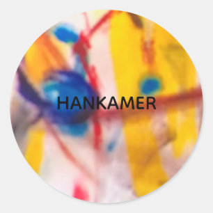 Hummingbird Abstract Jeff Hankamer Artjunkhaus Art Classic Round Sticker