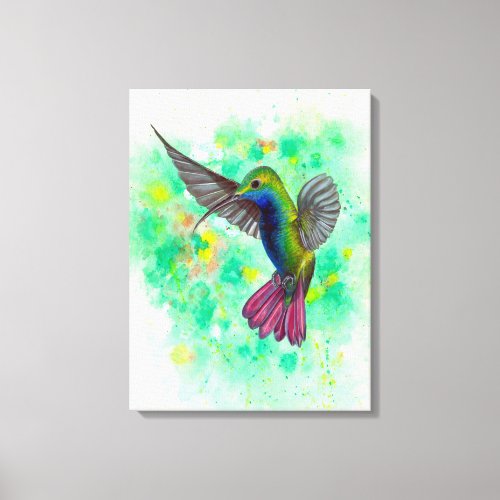 Hummingbird _ acrylic painting canvas print