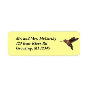 Hummingbird Address Label