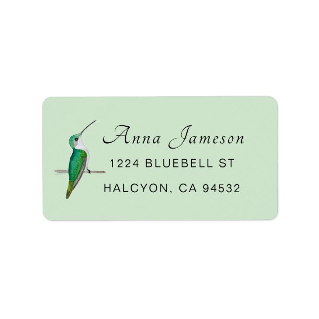 Hummingbird Address Label (Front)