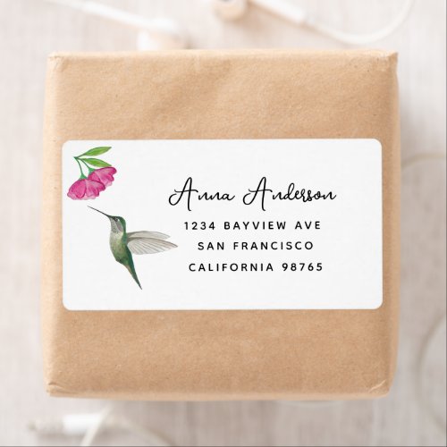 Hummingbird Address Label