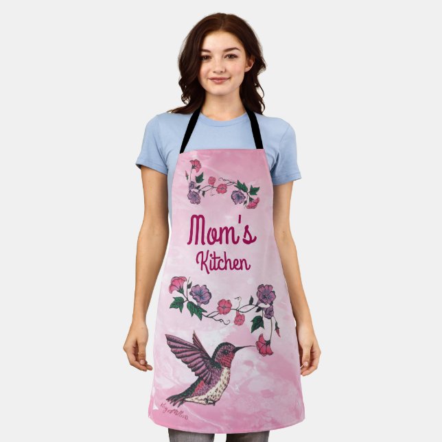Hummingbird All-Over Print Apron (Worn)
