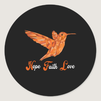 HummingBird  Aml Leukemia Awareness  Classic Round Sticker