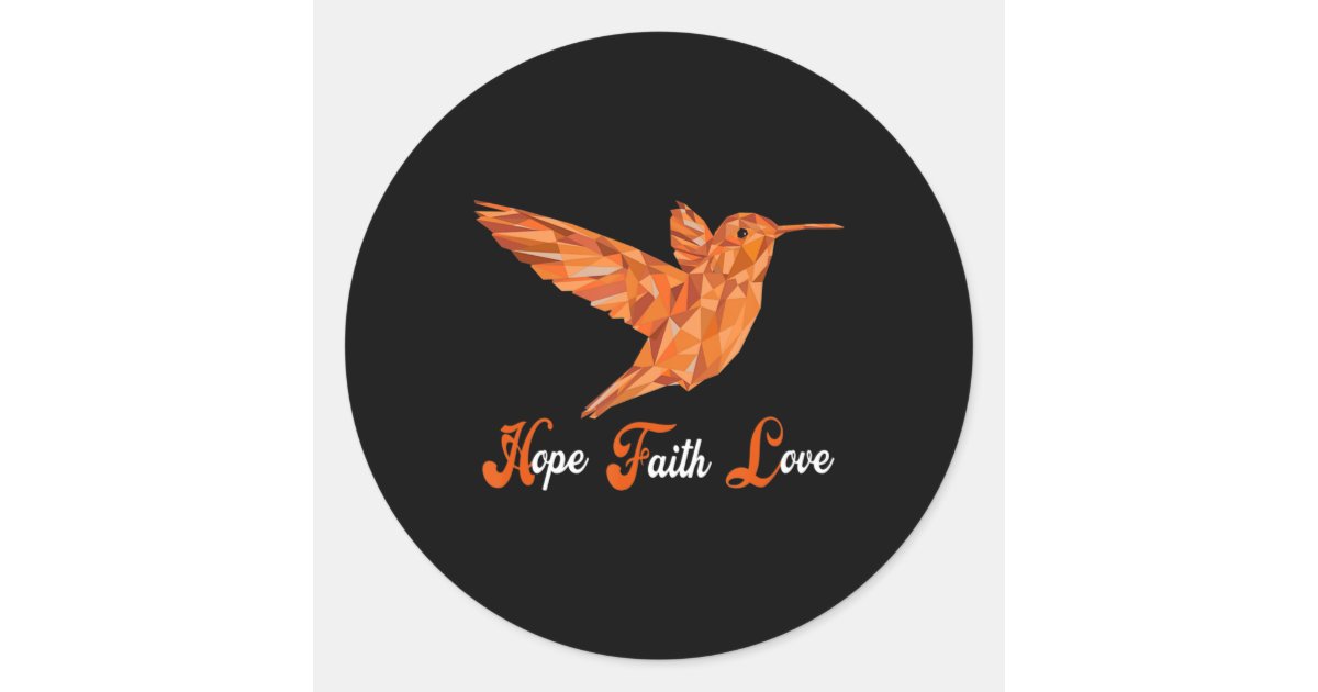 HummingBird Aml Leukemia Awareness Classic Round Sticker | Zazzle
