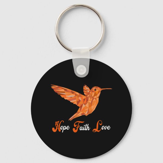 HummingBird  Aml Leukemia Awareness  Keychain (Front)