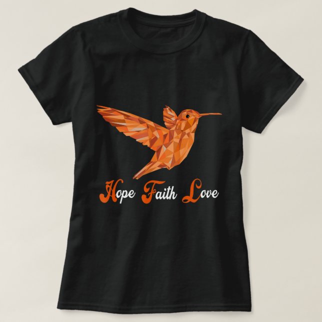 HummingBird  Aml Leukemia Awareness  T-Shirt (Design Front)