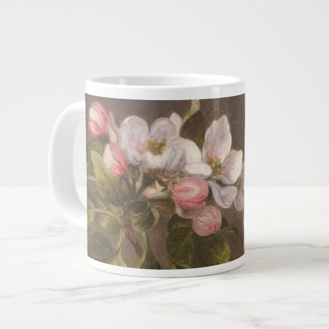Hummingbird and Apple Blossoms Large Coffee Mug (Front Left)