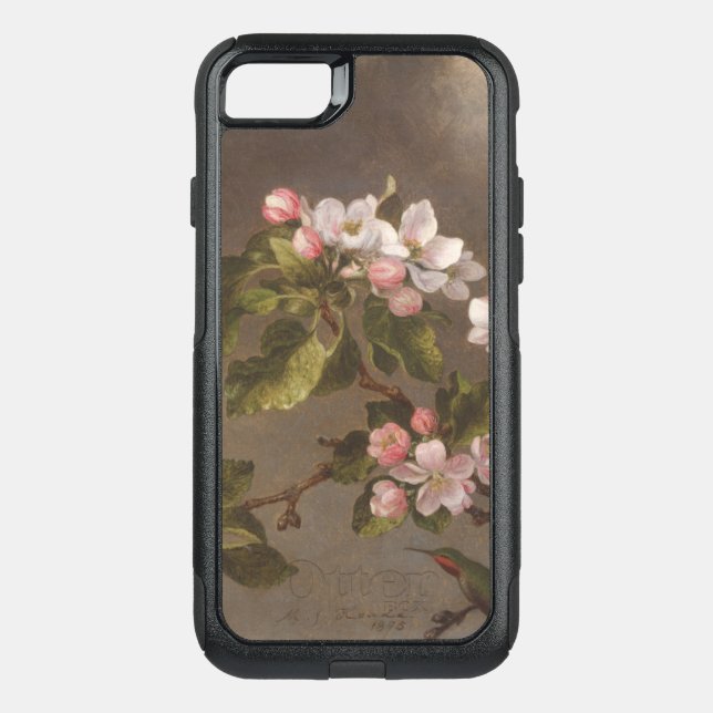 Hummingbird and Apple Blossoms Otterbox iPhone Case (Back)