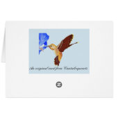Hummingbird and Blue Hibiscus Birthday (Back Horizontal)