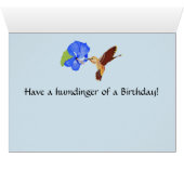 Hummingbird and Blue Hibiscus Birthday (Inside Horizontal (Bottom))