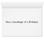 Hummingbird and Blue Hibiscus Happy Birthday (Inside Horizontal (Bottom))