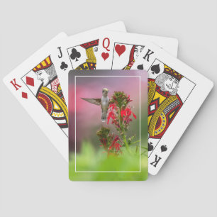 Hummingbird And Cardinal Flower Poker Cards