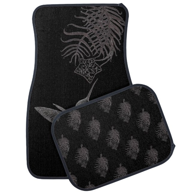 Hummingbird and Cypress Flower Car Mat (Set)