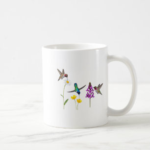 Hummingbird And Flower Funny Bird Lover Men Women Coffee Mug