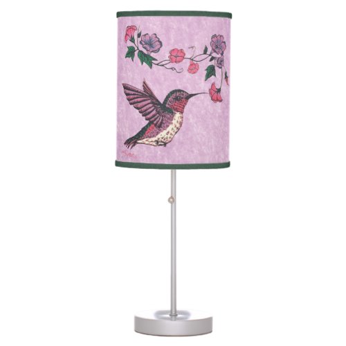 Hummingbird And Flower Lamp Shade