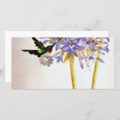 Hummingbird and Flowers (Front/Back)