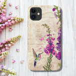 Hummingbird And Foxglove Flowers Garden Iphone 11 Case at Zazzle
