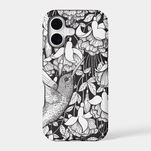 Hummingbird and fuchsia Case-Mate iPhone case (Back)