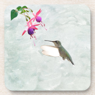 Hummingbird and Fuschia Coaster