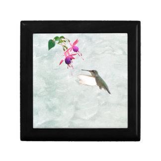 Hummingbird and Fuschia Jewelry Box