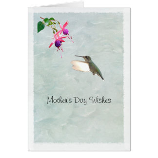 Hummingbird and Fuschia Mother's Day Card
