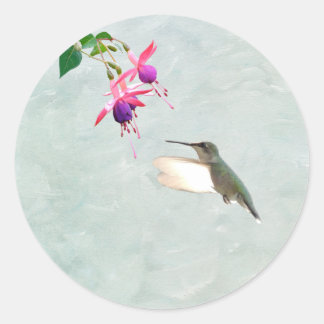 Hummingbird and Fuschia Sticker