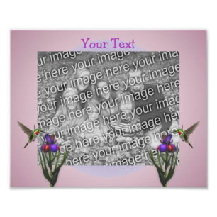 Hummingbird And Iris Flower Create Your Own Photo Print